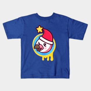 Flamingo in a Santa hat Kids T-Shirt